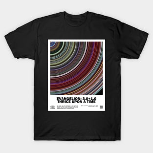 minimal_Evangelion: 3.0+1.0 Thrice Upon a Time Abstract Circular Art Anime T-Shirt